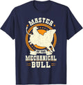 Master of The Mechanical Bull - Bull Rider T-Shirt - Navy Blue