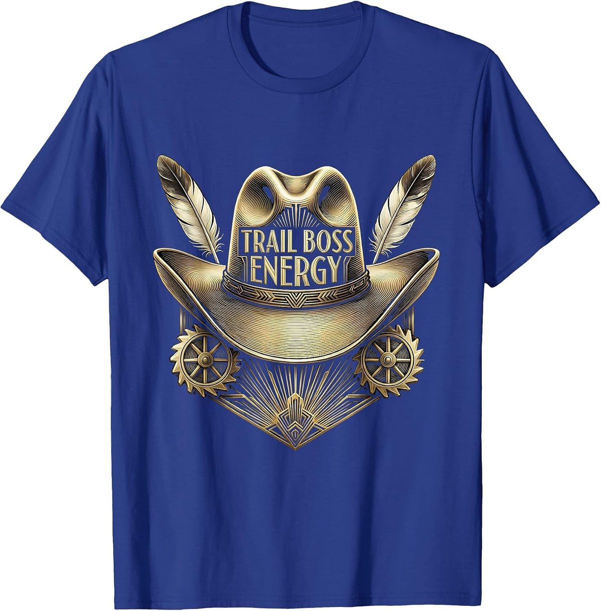 Trail Boss Energy Cowgirl Design T-Shirt - Royal Blue