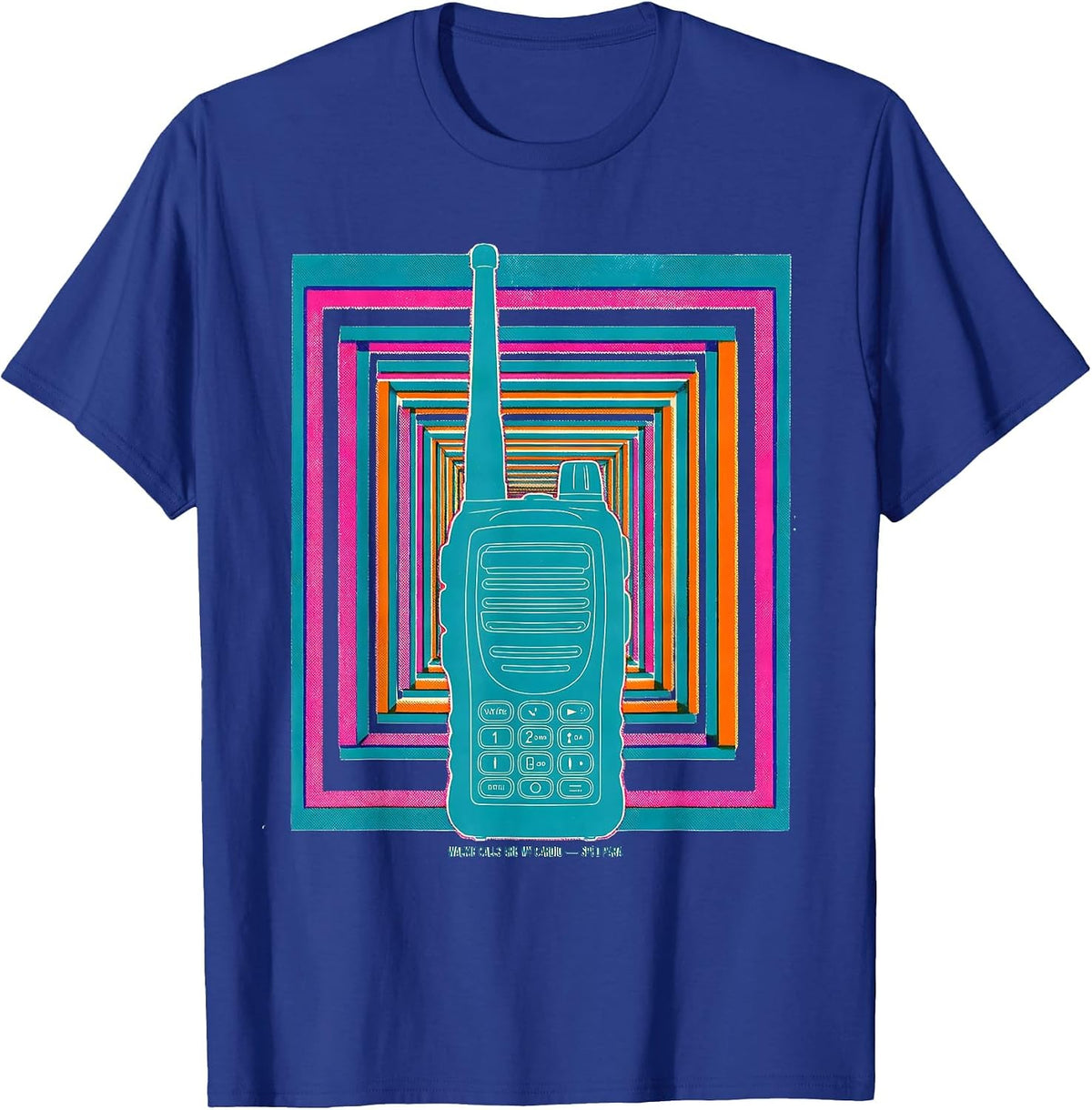 Walkie Calls Are My Cardio SPED Para Teacher Humor T-Shirt - Royal Blue