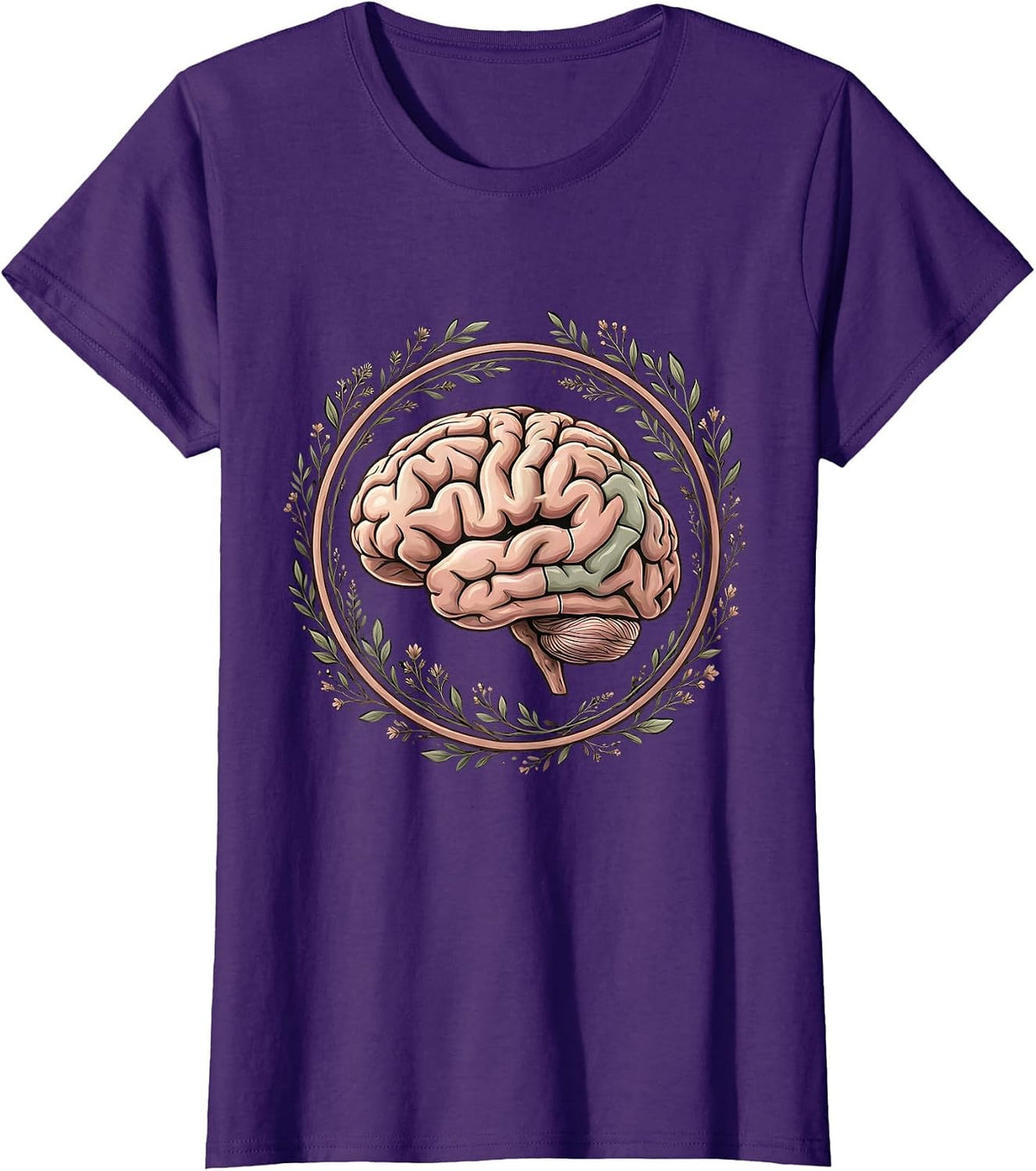 Women's Sped Teacher Brain Puzzle Piece Illustration T-Shirt - Purple