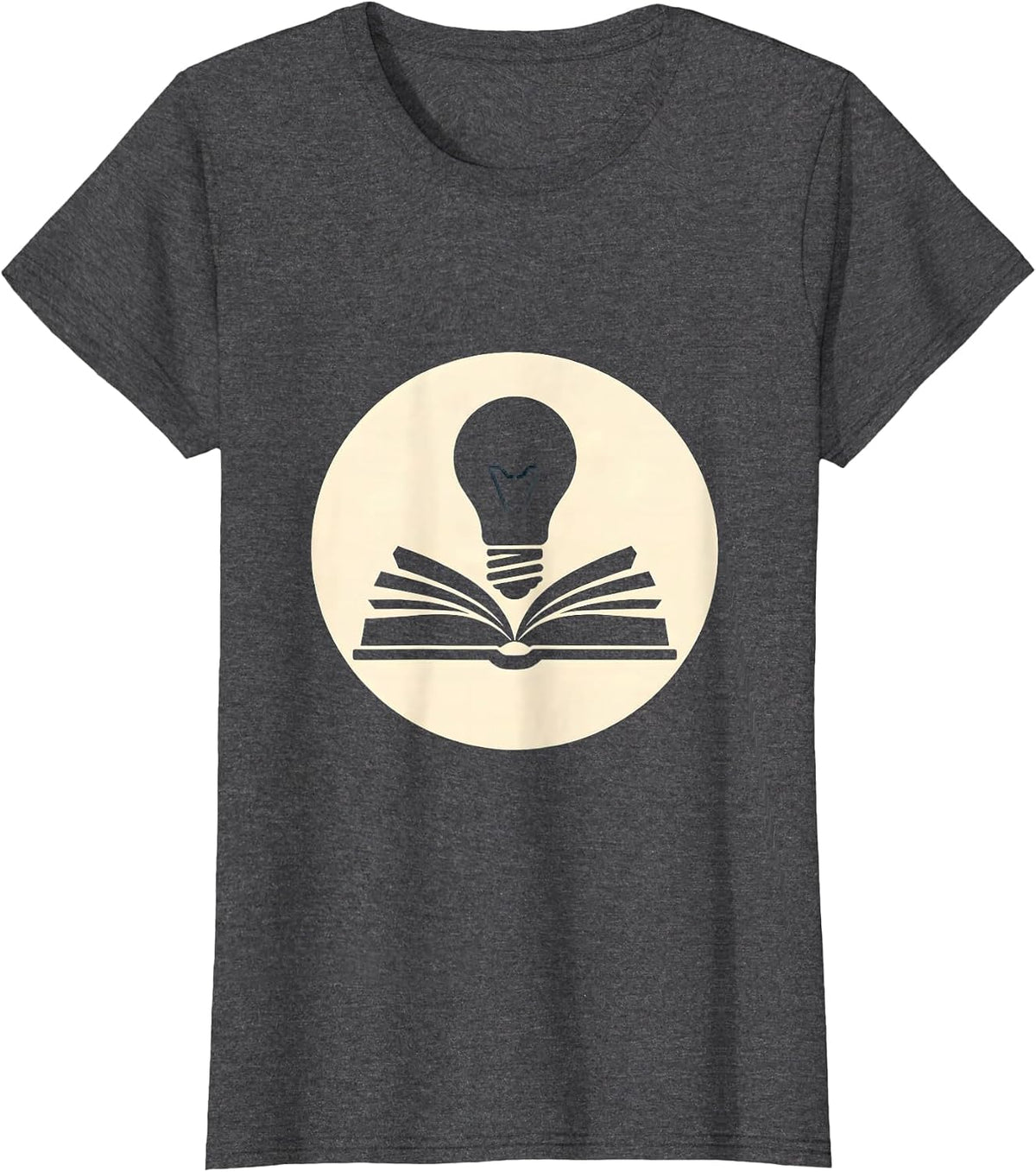 Women's Sped Teacher Illuminated Book Graphic T-Shirt - Dark Heather Grey