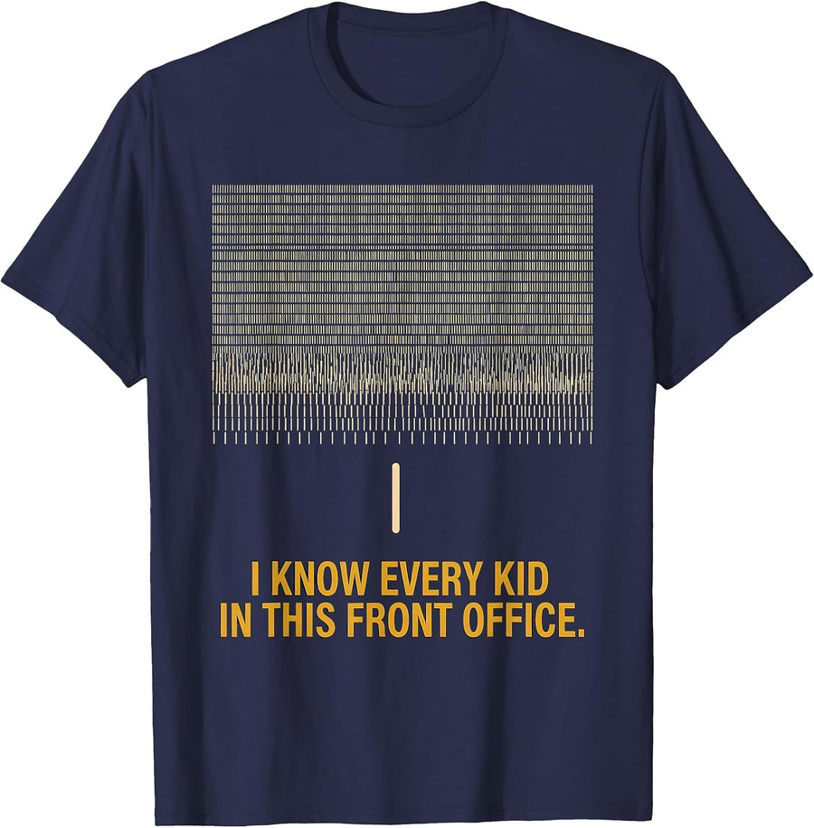 I Know Every Kid In This Front Office Specials Teacher Crew T-Shirt - Navy Blue