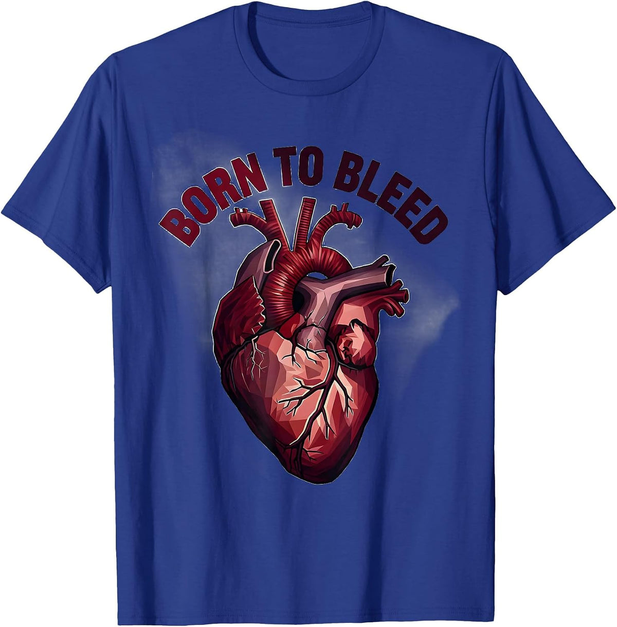Born to Bleed Bold Bloody Graphic Design T-Shirt - Royal Blue