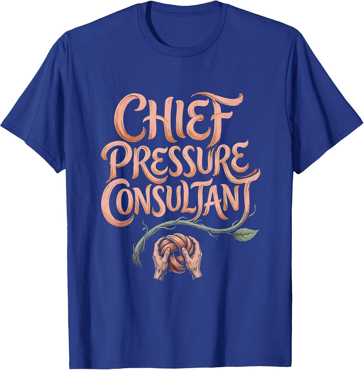 Men's Chief Pressure Consultant Boho Typography Massage Therapist T-Shirt - Royal Blue