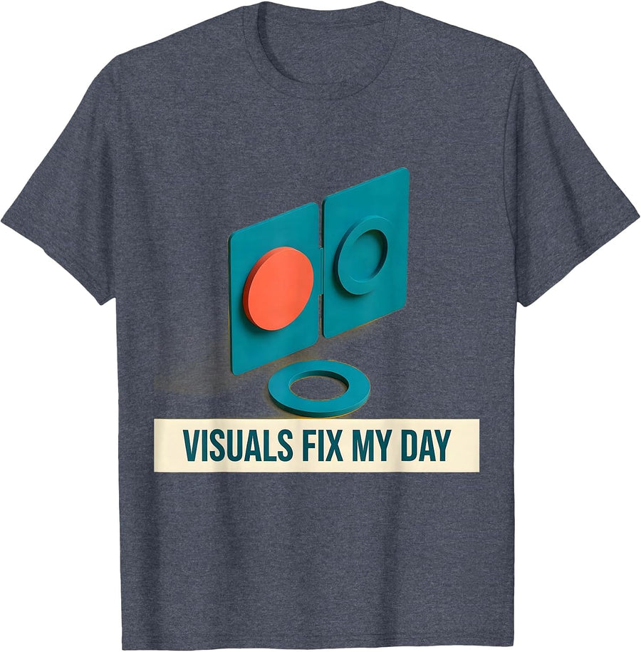 Visuals Fix My Day Midcentury Modern Special Education T-Shirt - Heather Blue