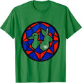 Men's Duck Rabbit Medallion Geometric Philosophy Illusion Gift T-Shirt - Kelly Green