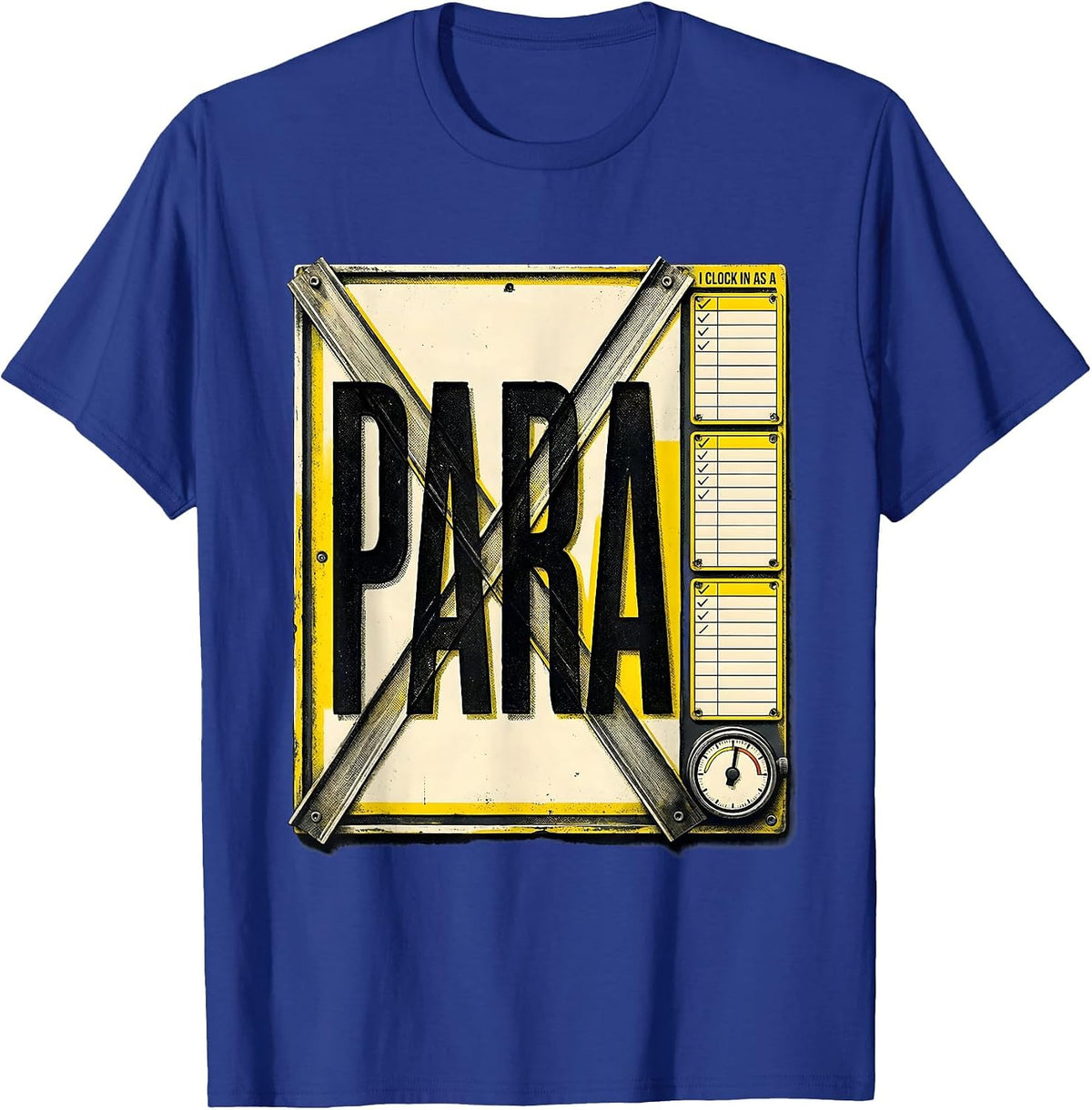 I Clock In As A Para Funny Paraprofessional Teacher T-Shirt - Royal Blue