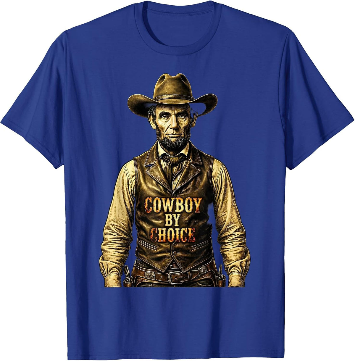 Cowboy By Choice Western Lifestyle Design T-Shirt - Royal Blue