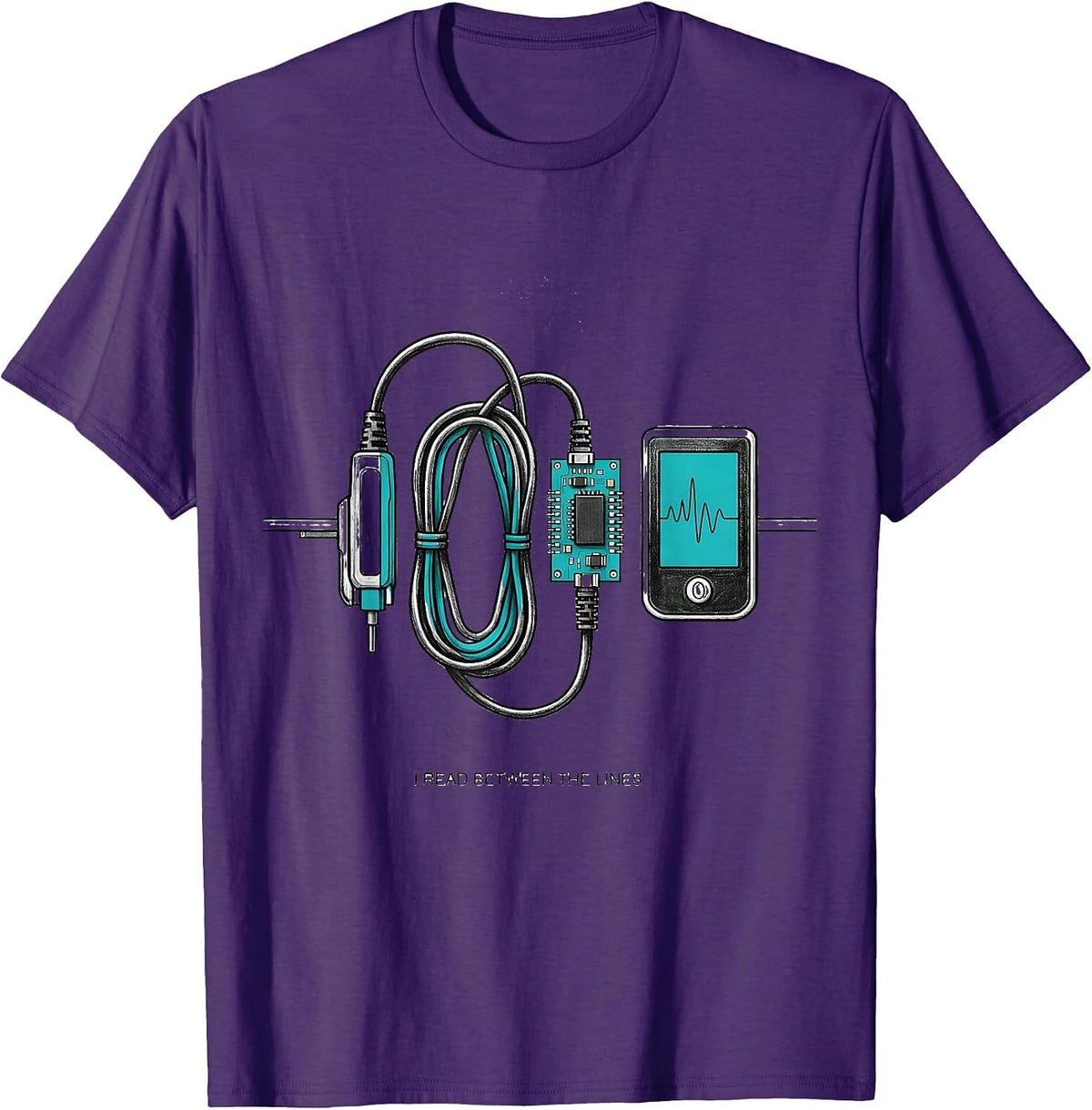 Men's I Read Between The Lines Funny Respiratory Therapist RT T-Shirt - Purple