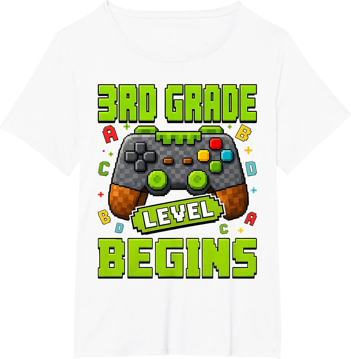 Gamer 3rd Garde Back to School First Day of Third Grade Boys T-Shirt - White