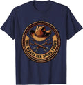 She Wears Her Spurs Proud Cowgirl Design T-Shirt - Navy Blue