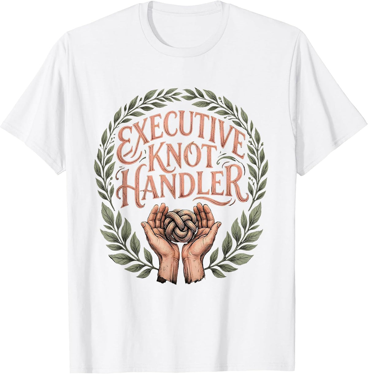 Men's Executive Knot Handler Boho Massage Therapist Humor T-Shirt - White