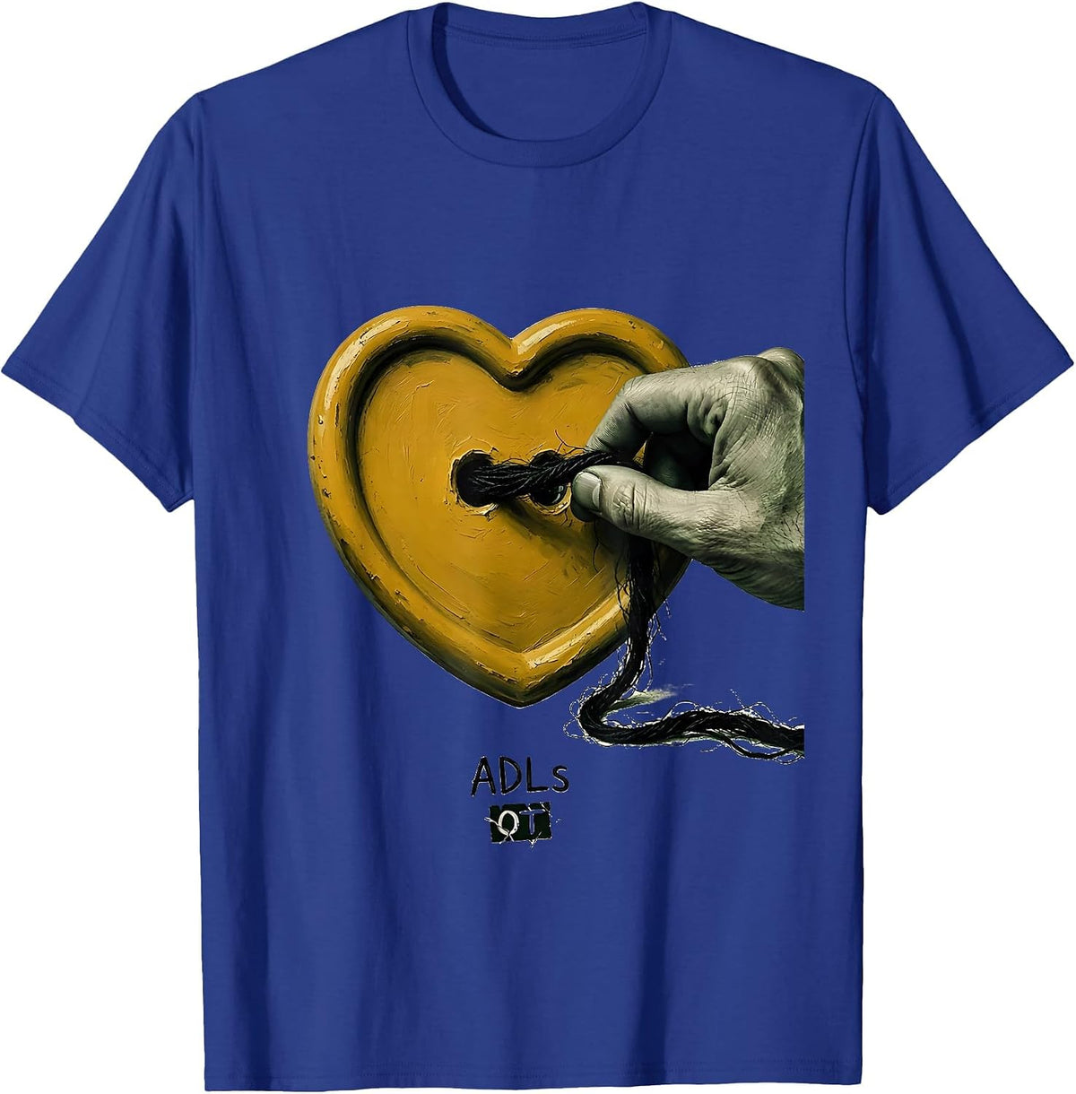 ADLS OT Occupational Therapy Valentine Candy Heart Pride T-Shirt - Royal Blue