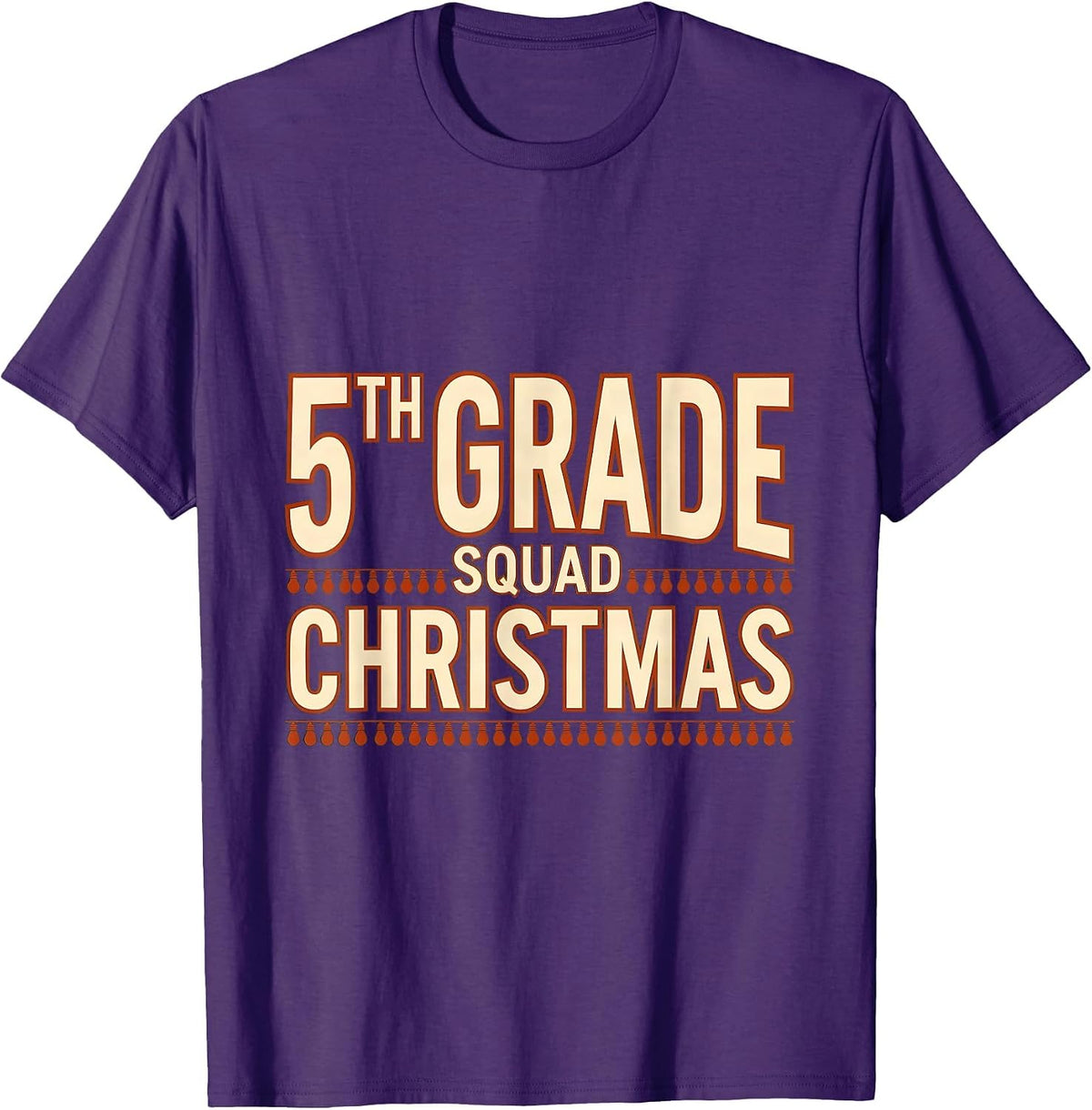 5th Grade Squad Christmas Teacher Humor Holiday T-Shirt - Purple