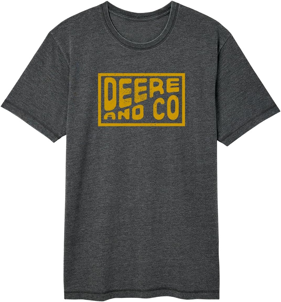 John Deere Vintage Collection Short Sleeve Tee Shirts - Black Heather