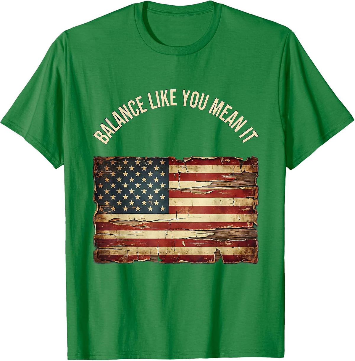 Men's Balance Like You Mean It Fall Prevention Design T-Shirt - Kelly Green