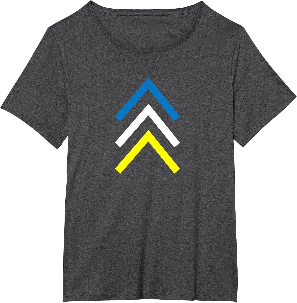 Down Syndrome Three Chromosome Arrows Awareness Month T-Shirt - Dark Heather Grey