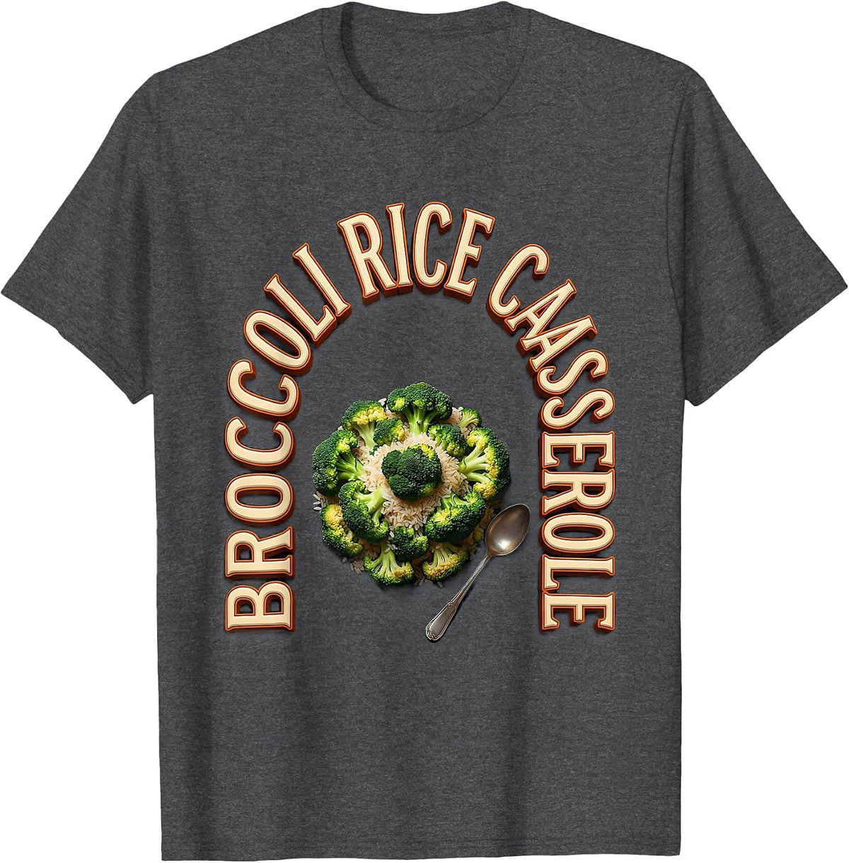 Men's Broccoli Rice Casserole Thanksgiving Food Bootleg 90's Rap T-Shirt - Dark Heather Grey