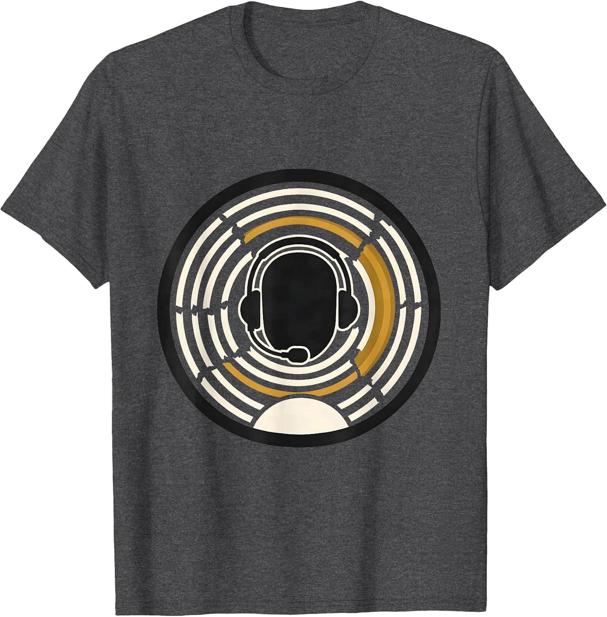 Sealed Gold Line 911 Dispatcher Tribute Badge T-Shirt - Dark Heather Grey