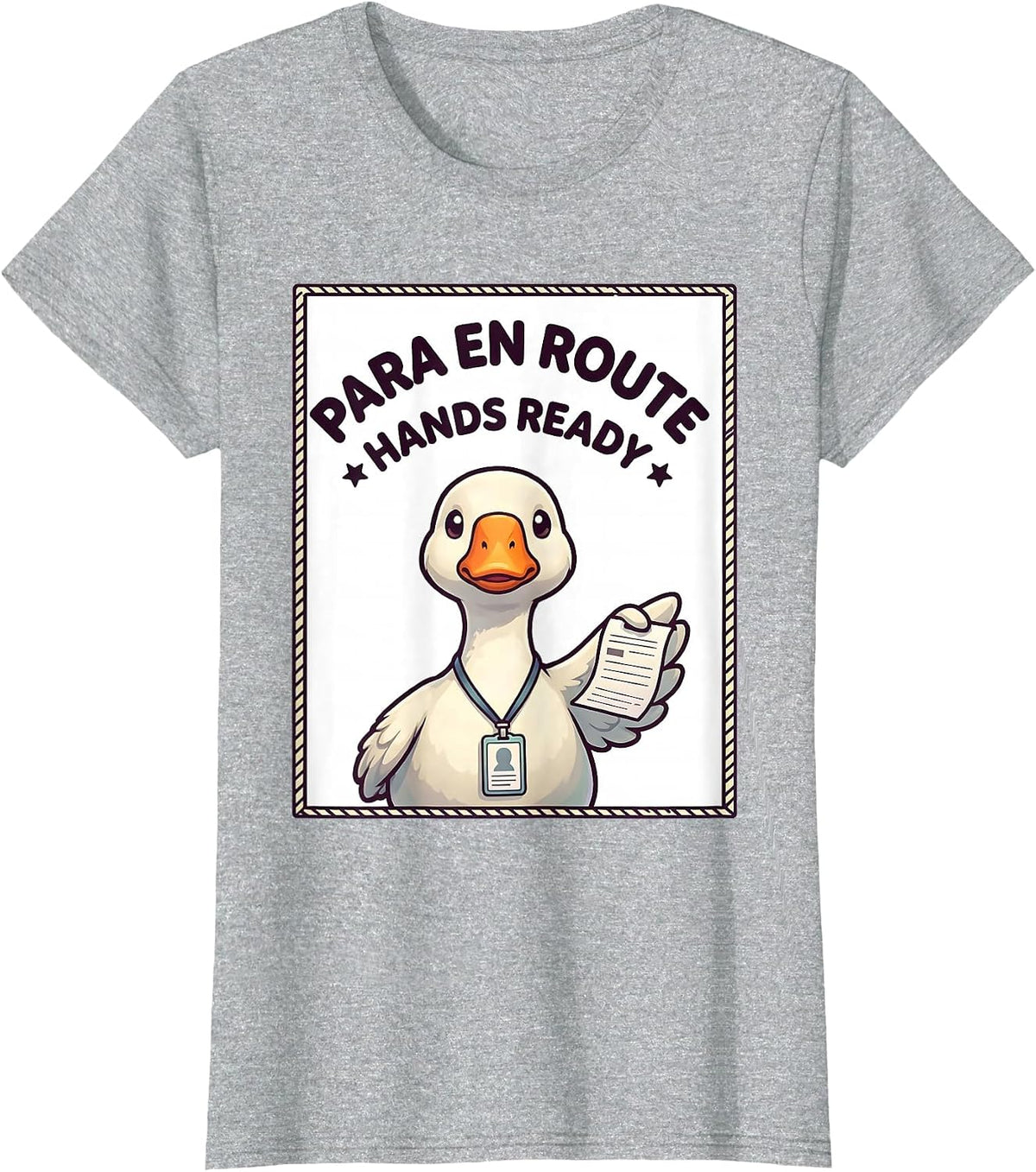 Para En Route Hands Ready Cute Kawaii Paraprofessional SPED T-Shirt - Heather Grey