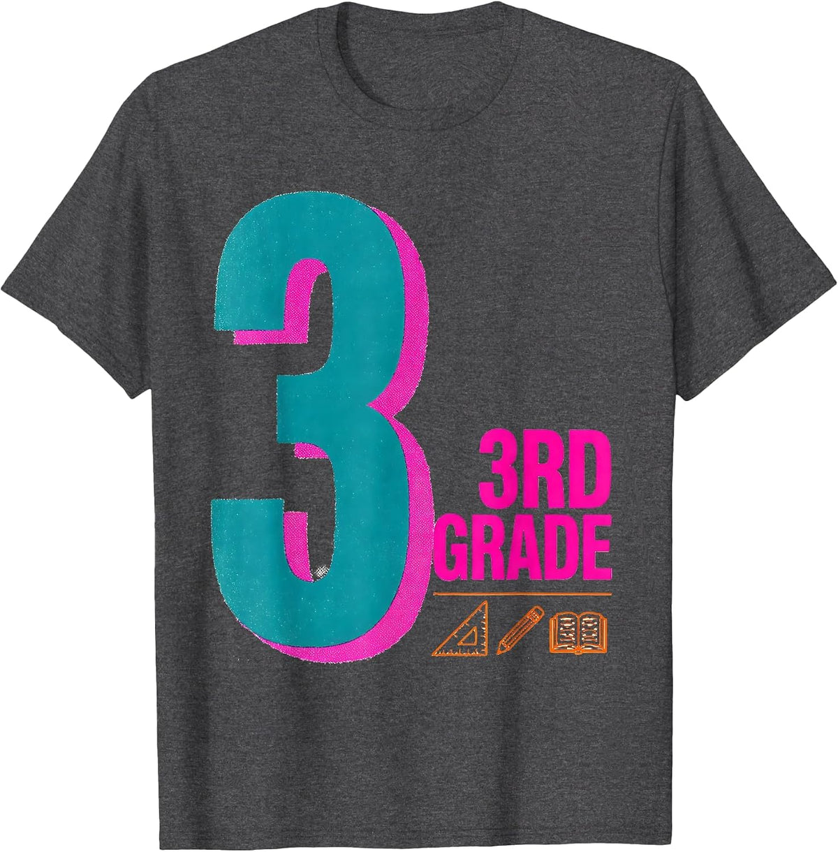 Men's 3RD GRADE THIRD GRADE Teacher Back to School Kids T-Shirt - Dark Heather Grey