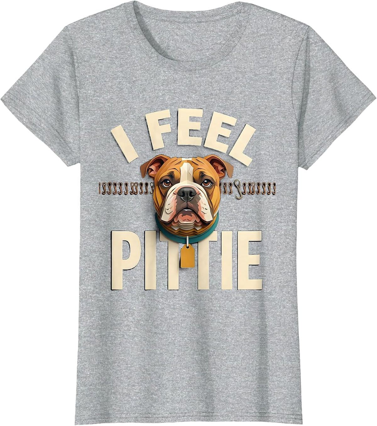 I Feel Pittie Funny Pitbull Dog Lover Breed Humor T-Shirt - Heather Grey