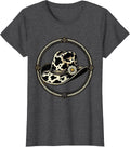 Women's Cow Print Cowboy Hat With Daisy Illustration T-Shirt - Dark Heather Grey