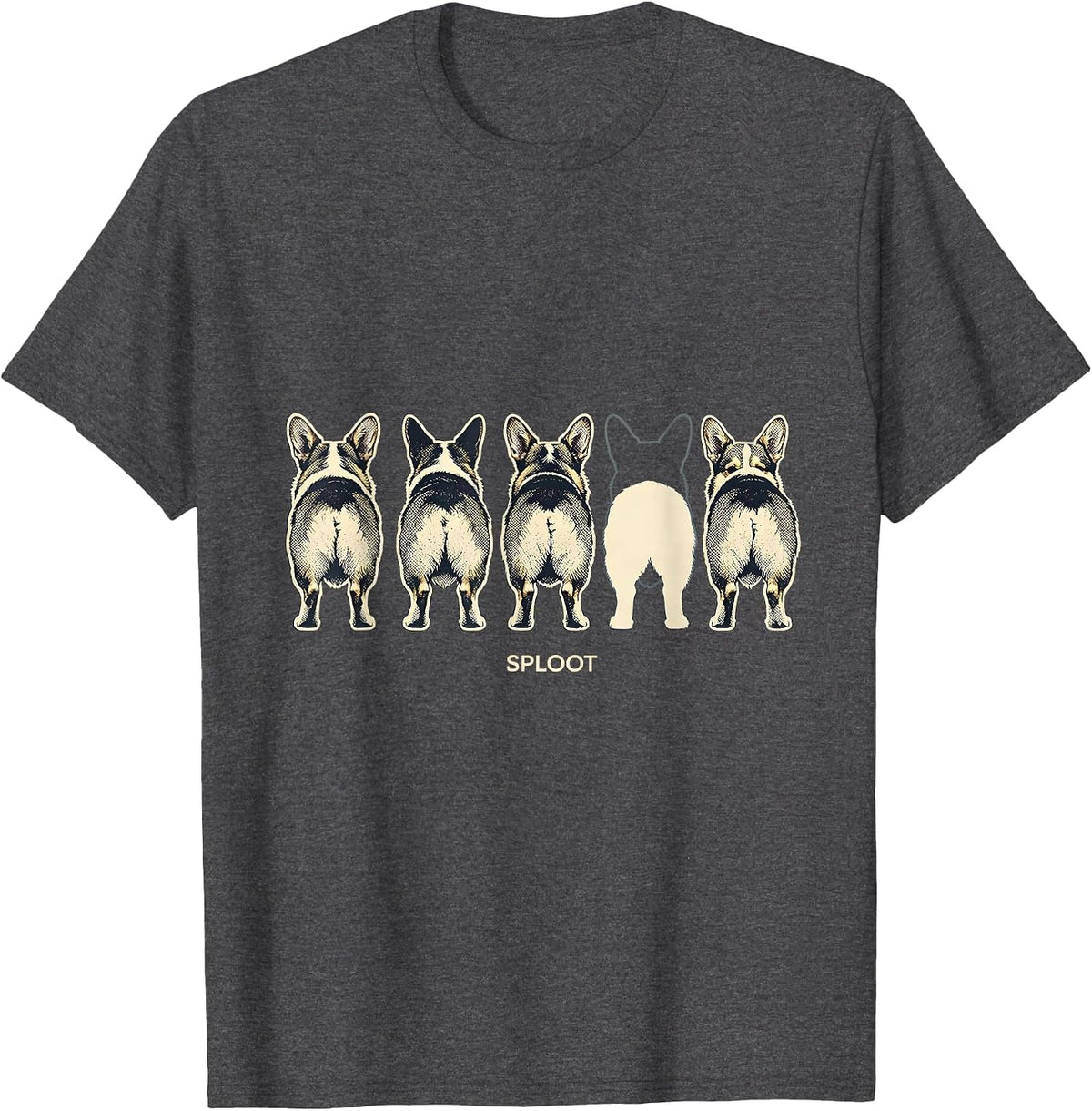 Men's Sploot Funny Corgi Dog Lover Corgi Owner Gift T-Shirt - Dark Heather Grey