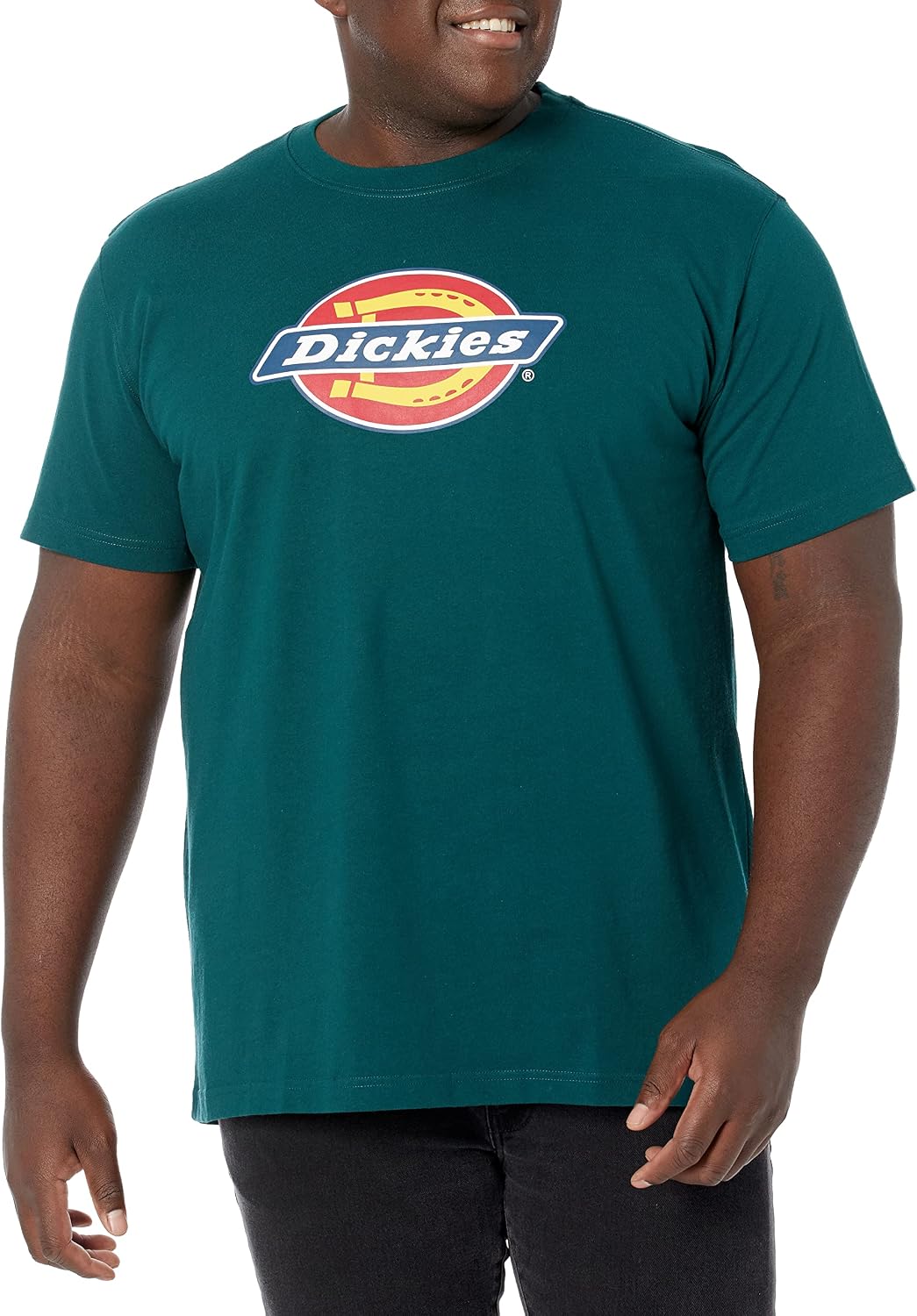 Dickies Men's Short Sleeve Tri-Color Logo Graphic T-Shirt - Forest