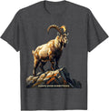 Goats Over Everything Bold Goat Lover Design T-Shirt - Dark Heather Grey