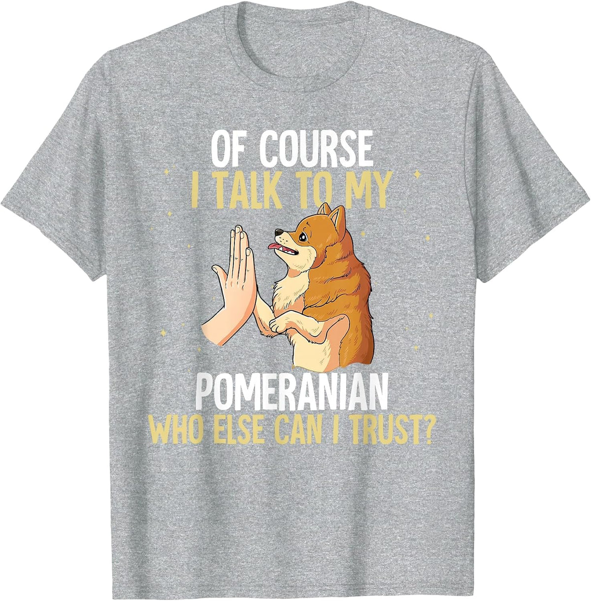 Pomeranian T-Shirt - Heather Grey