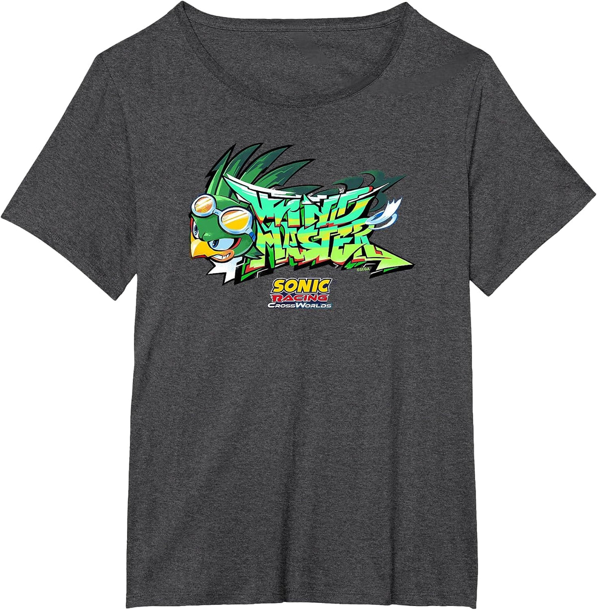 Sonic Racing CrossWorlds - Jet Decal T-Shirt - Dark Heather Grey