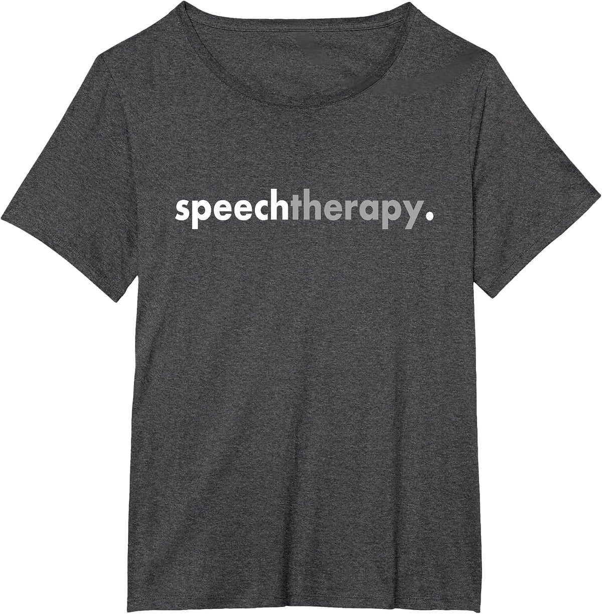 Minimalist Proud Therapist Teacher Speech Therapy T-Shirt - Dark Heather Grey
