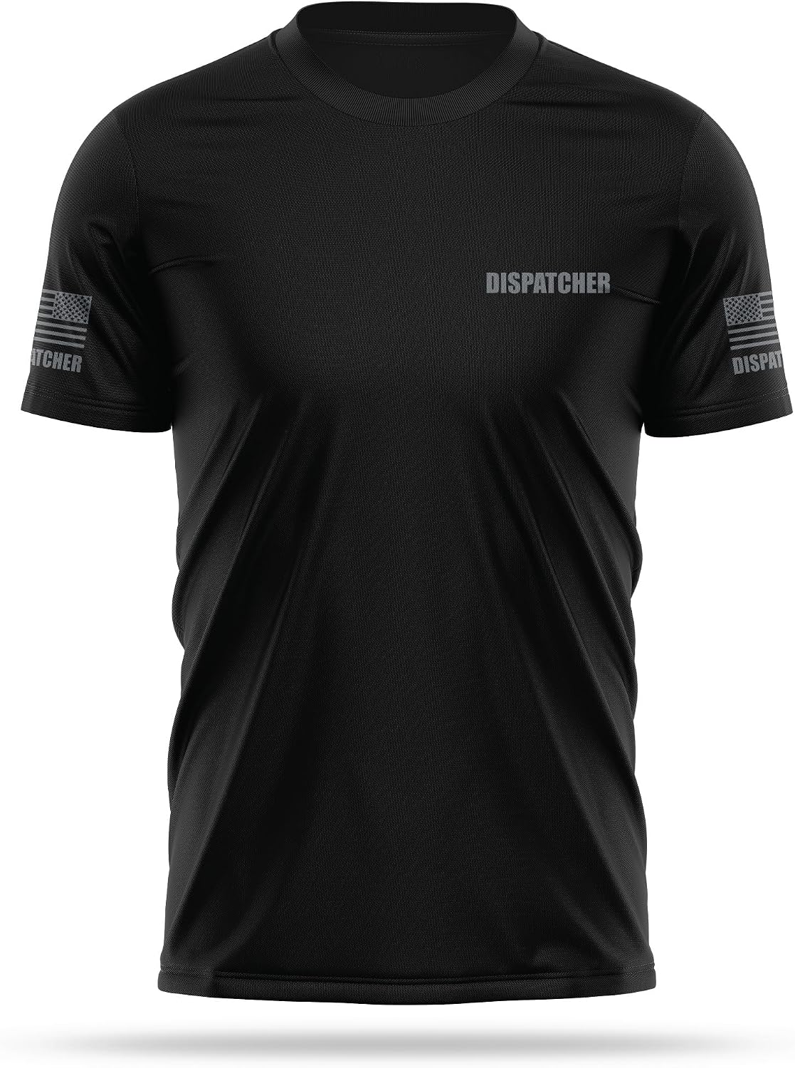 13Fifty Dispatcher Training Utility Tee, Moisture Wicking - Black & Gray