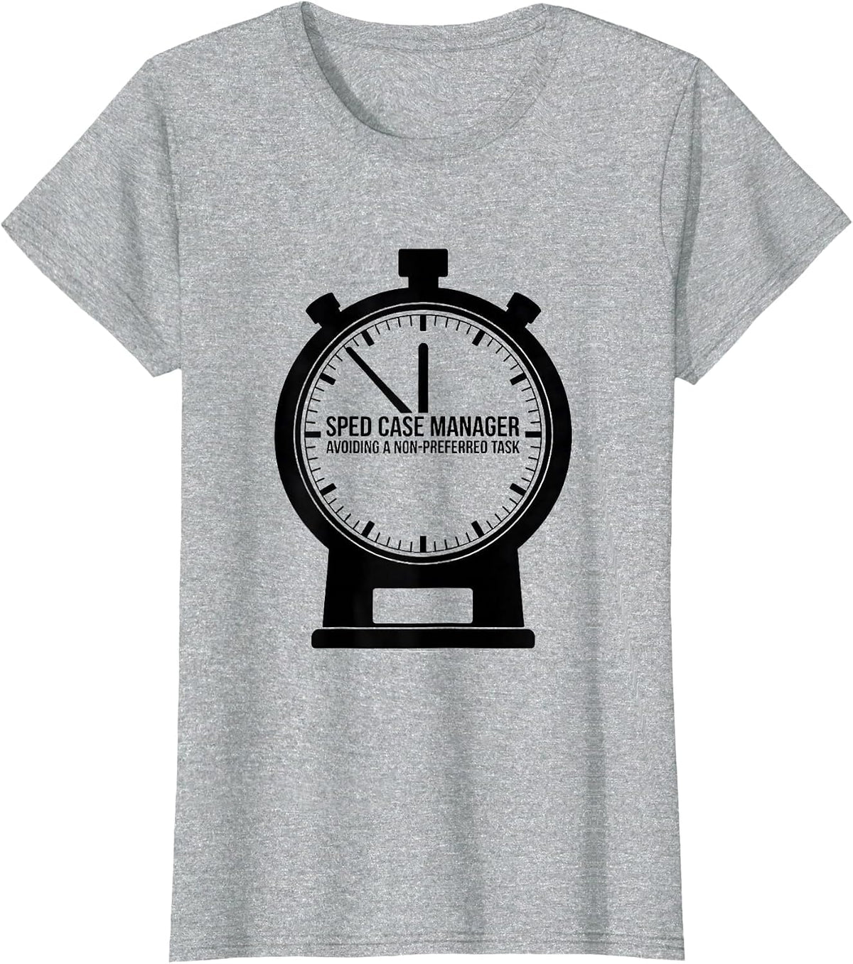 Women's SPED Case Manager, Avoiding A Non-Preferred Task Teacher T-Shirt - Heather Grey