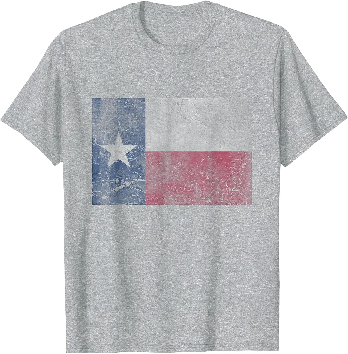 Vintage Texas Flag Retro Fade Men Women Kids T-Shirt - Heather Grey