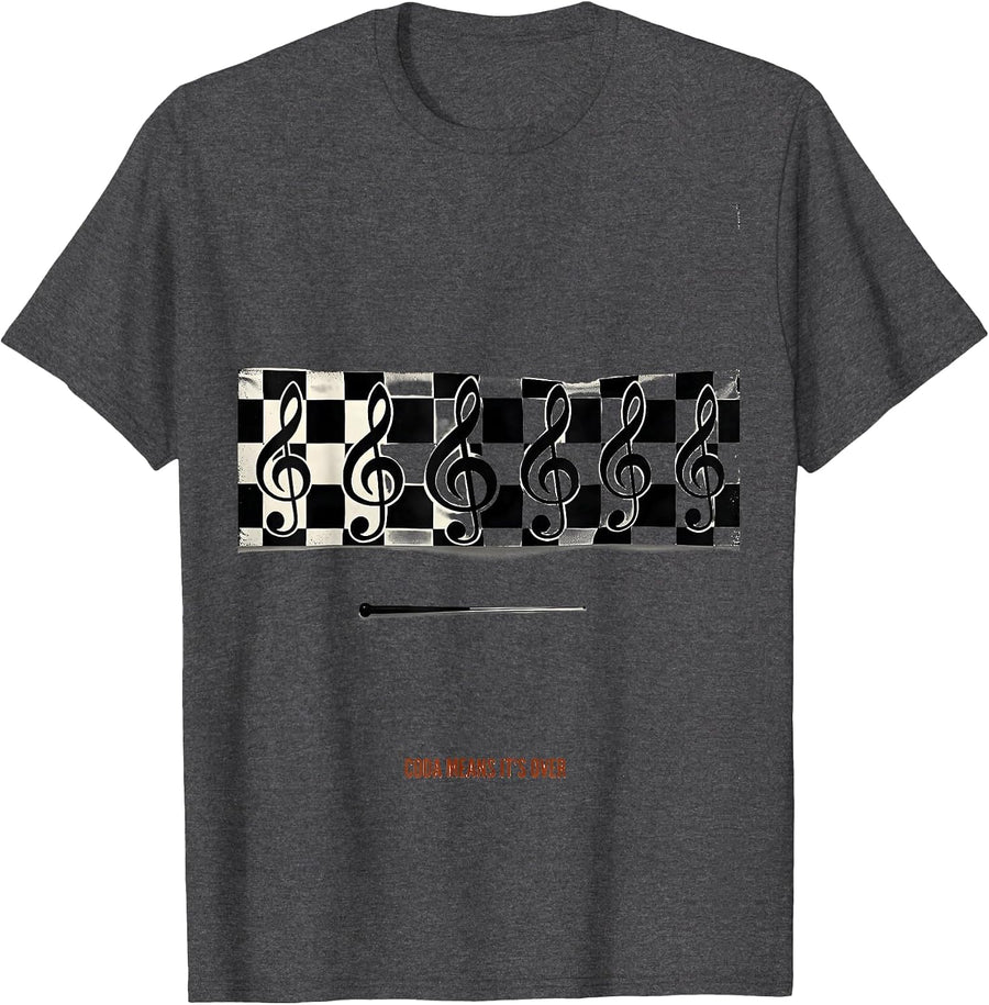Men's Coda Means It's Over Funny Music Teacher Gift T-Shirt - Dark Heather Grey