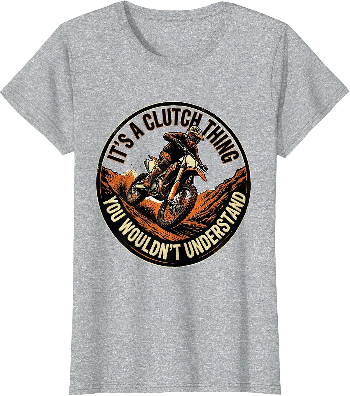 Women's It's A Clutch Thing, You Wouldn't Understand Biker T-Shirt - Heather Grey