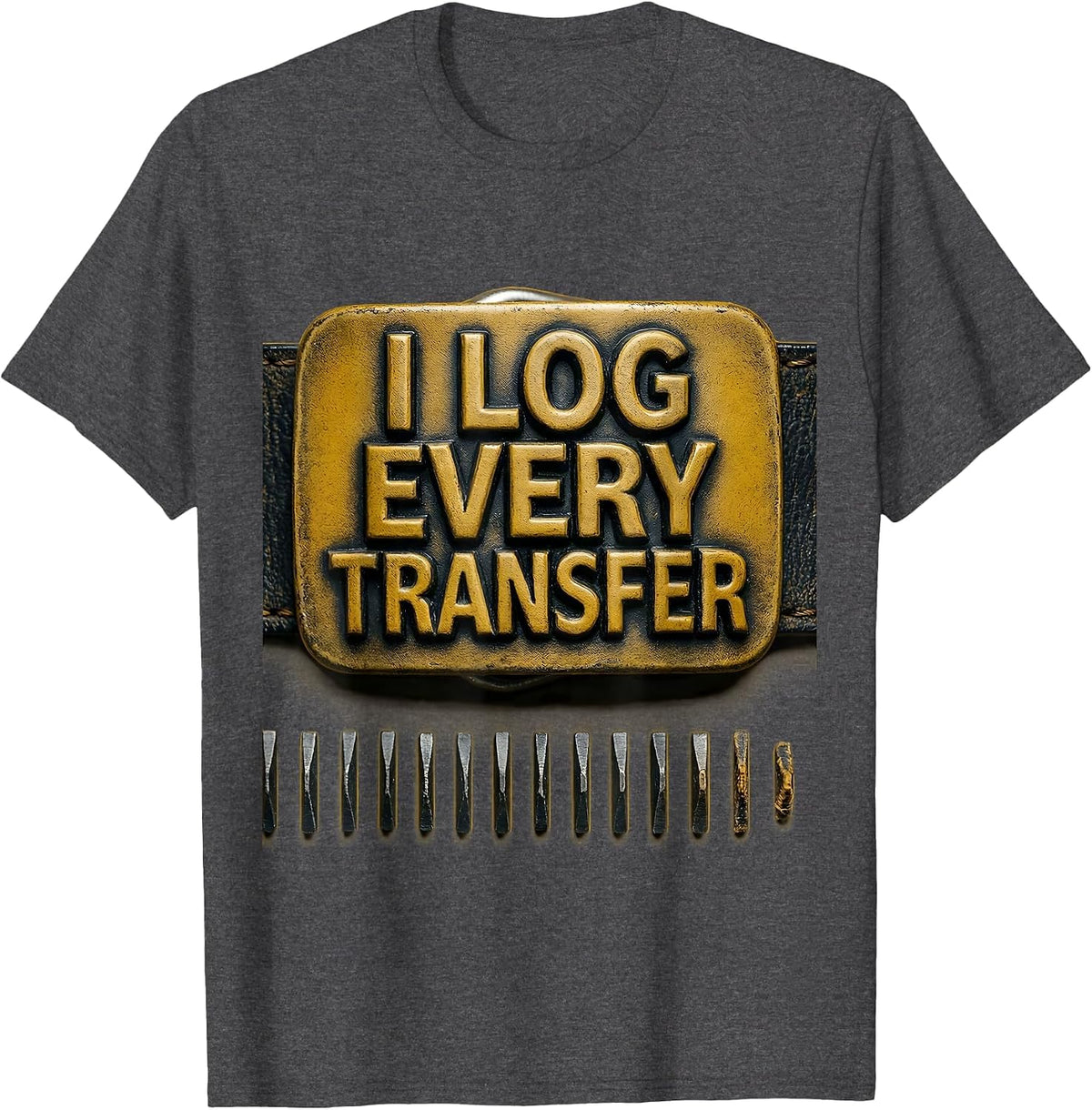 I Log Every Transfer Retro Physical Therapist PT OT Humor T-Shirt - Dark Heather Grey