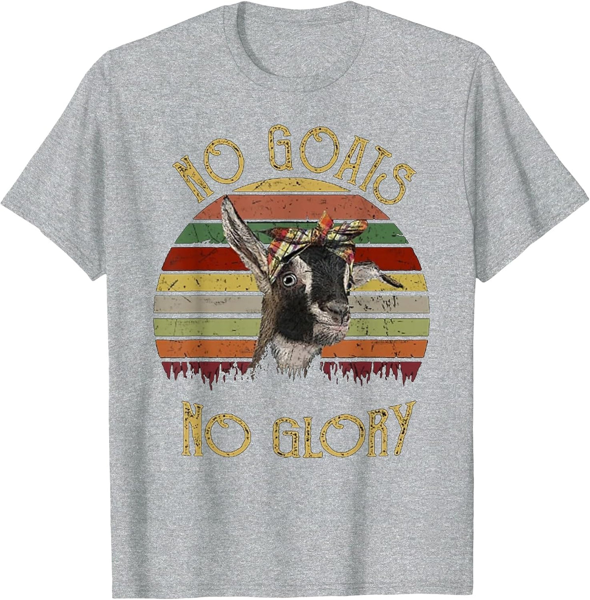no Goats no Glory Vintage t Shirt T-Shirt - Heather Grey