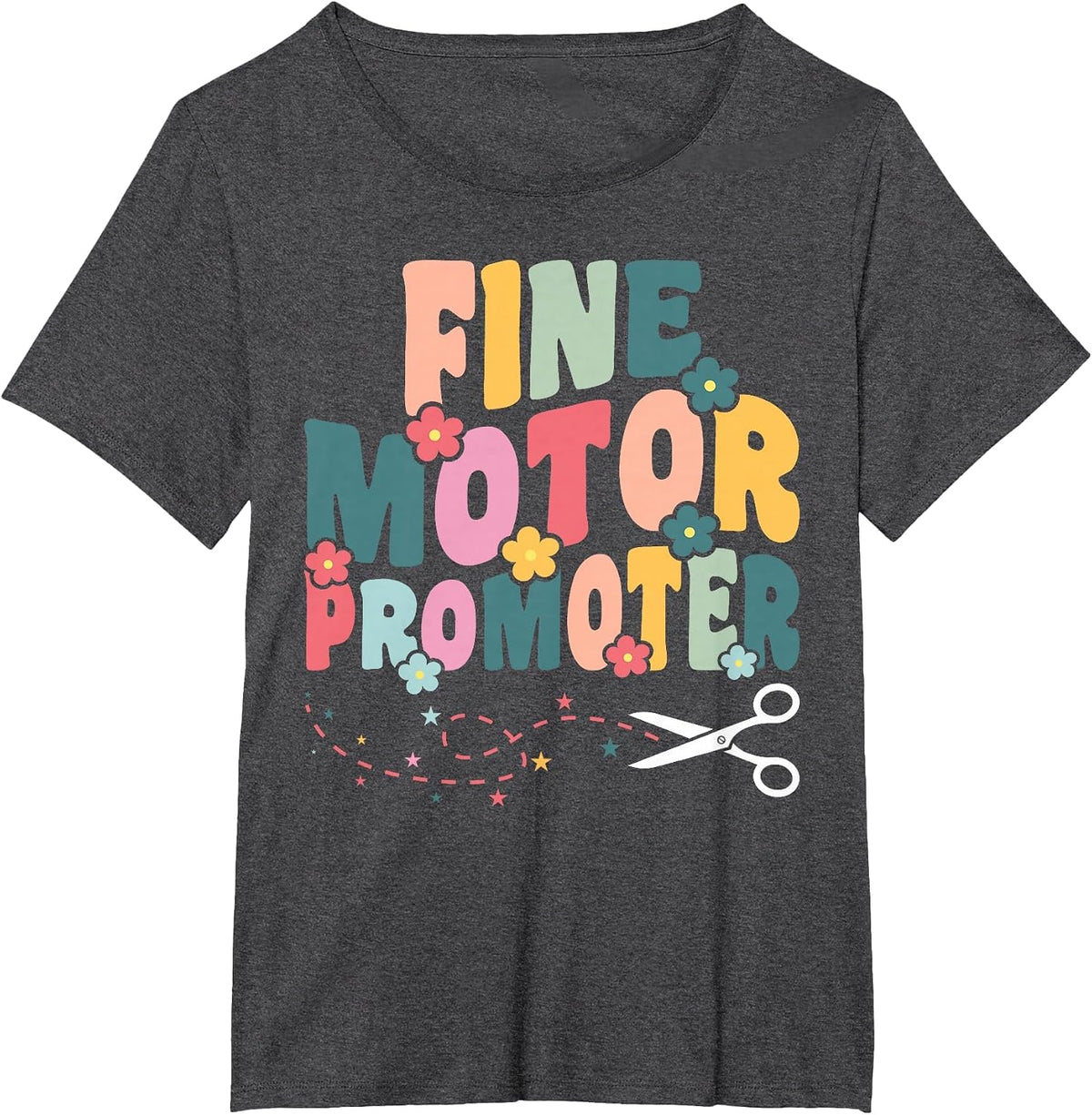 Occupational Therapy Fine Motor Promoter OT COTA T-Shirt - Dark Heather Grey