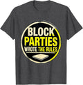 Men's Block Parties Wrote The Rules Vintage Hip-Hop Rap Lyric T-Shirt - Dark Heather Grey