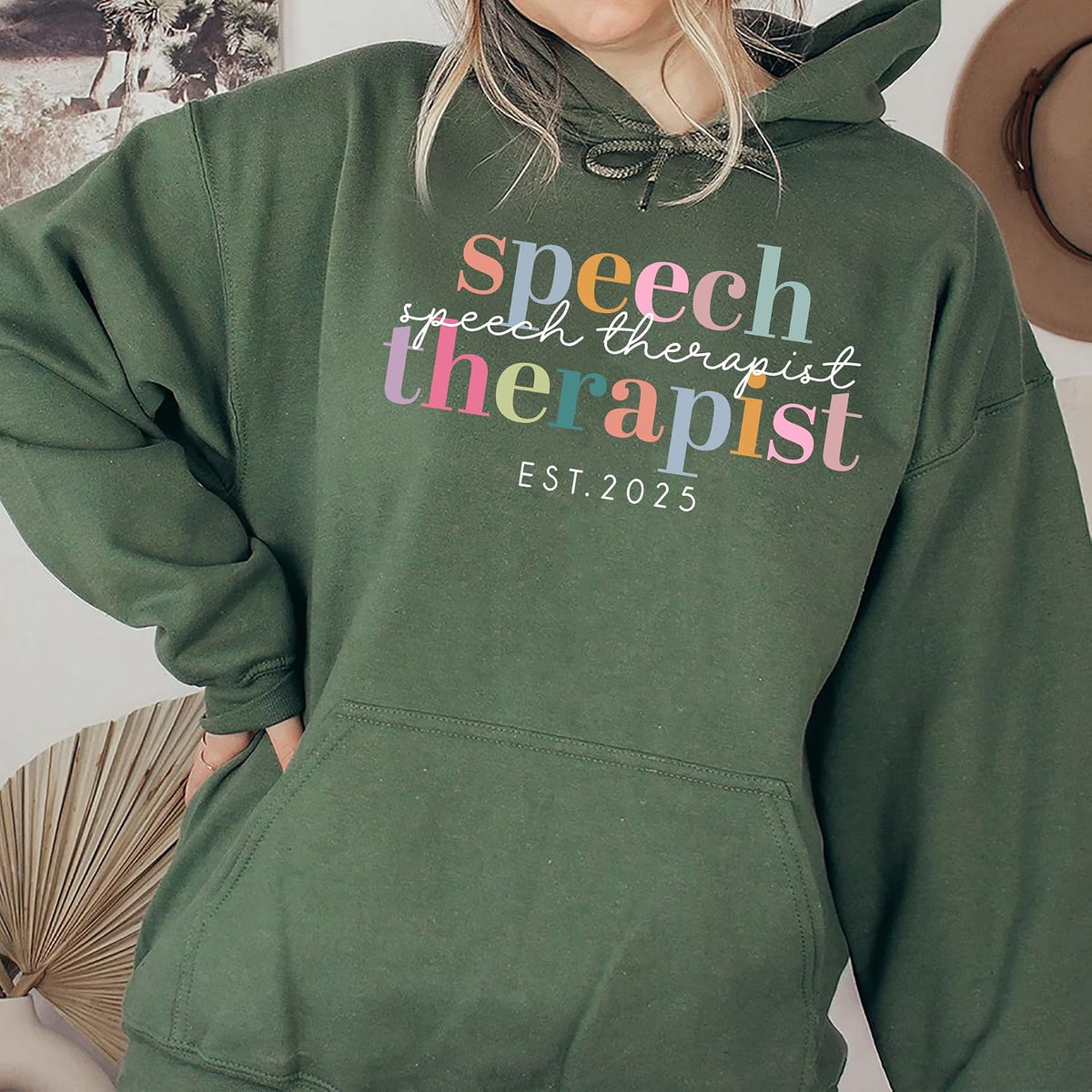 Custom Speech Therapist Sweatshirt, Personalized Speech Therapist Shirt, Language Pathologist, SLP Professional Gifts - size