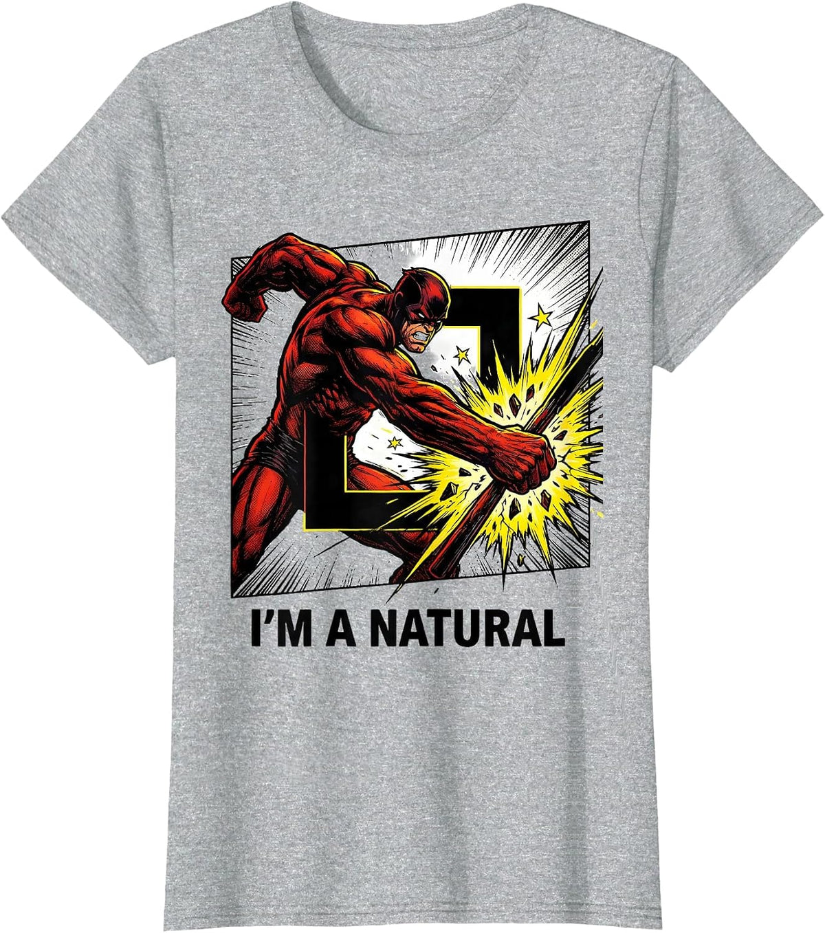 I'm A Natural Comic Book Music Lover Musician Teacher Gift T-Shirt - Heather Grey