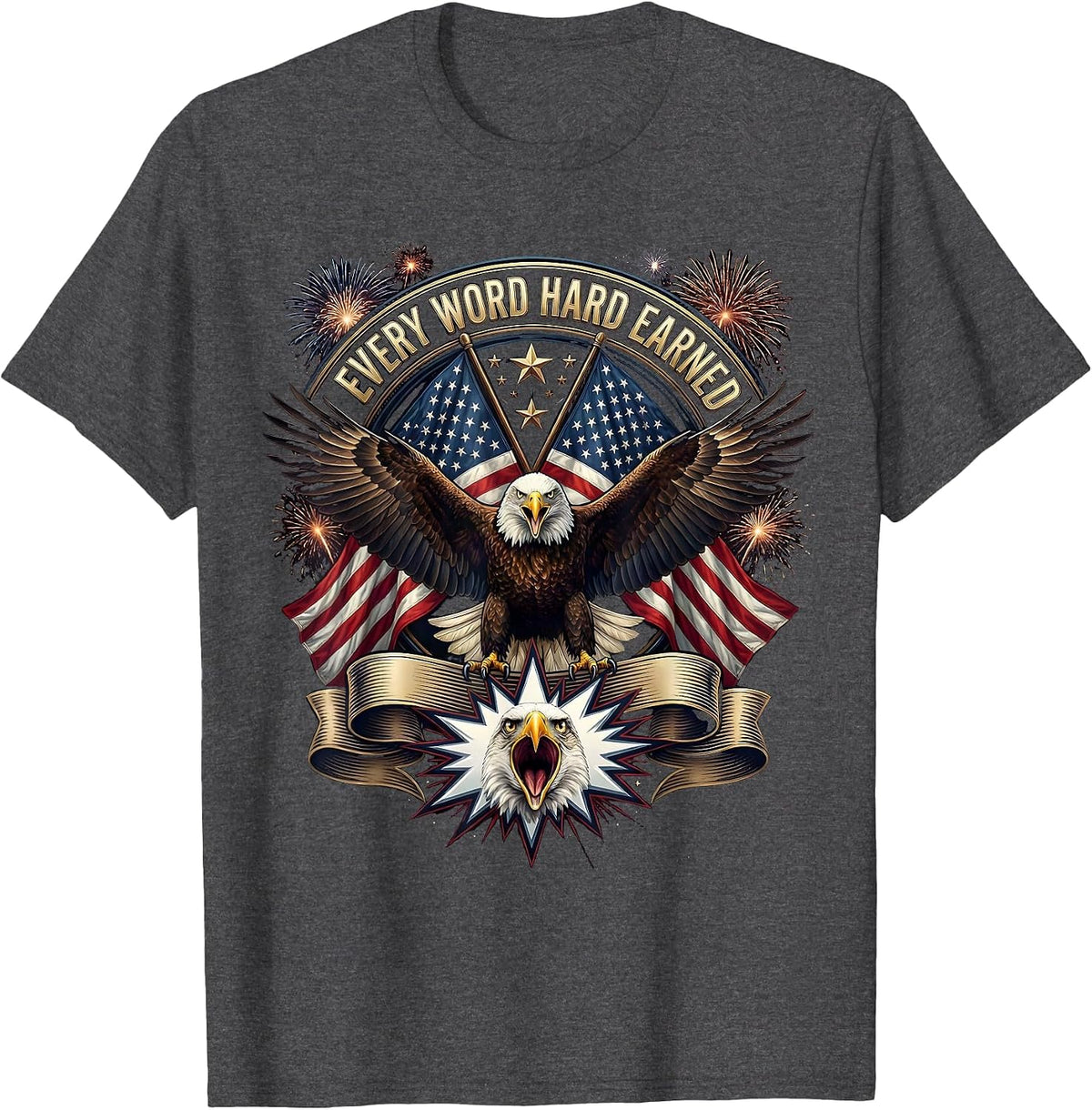 Every Word Hard Earned Speech Therapy Design T-Shirt - Dark Heather Grey