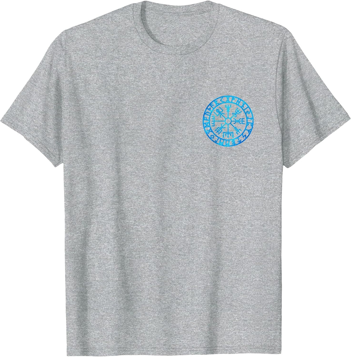 Vegvisir Viking Compass Rune Protection Symbol Celtic Nordic T-Shirt - Heather Grey