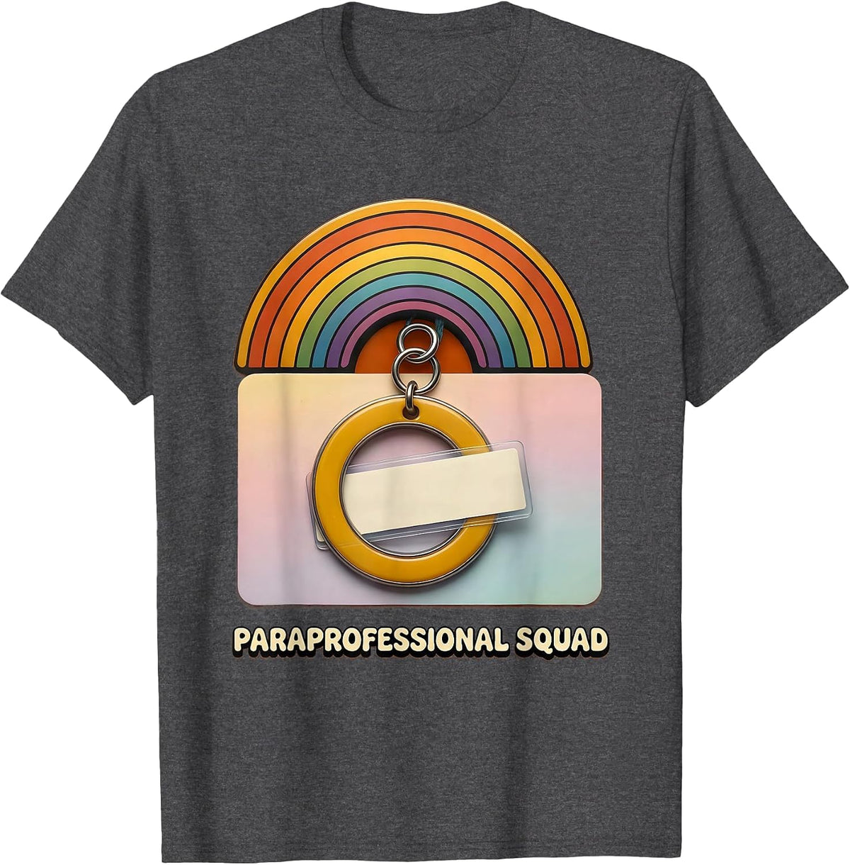Paraprofessional Squad Retro Special Education Teacher T-Shirt - Dark Heather Grey