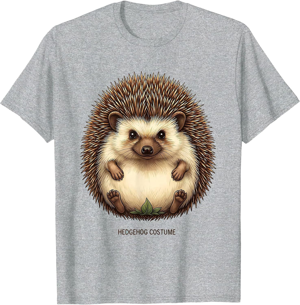 Men's Hedgehog Costume Playful Animal Halloween Costume T-Shirt - Heather Grey