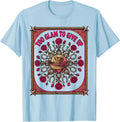 Men's Too Glam To Give Up Pink Cowgirl Design T-Shirt - Baby Blue