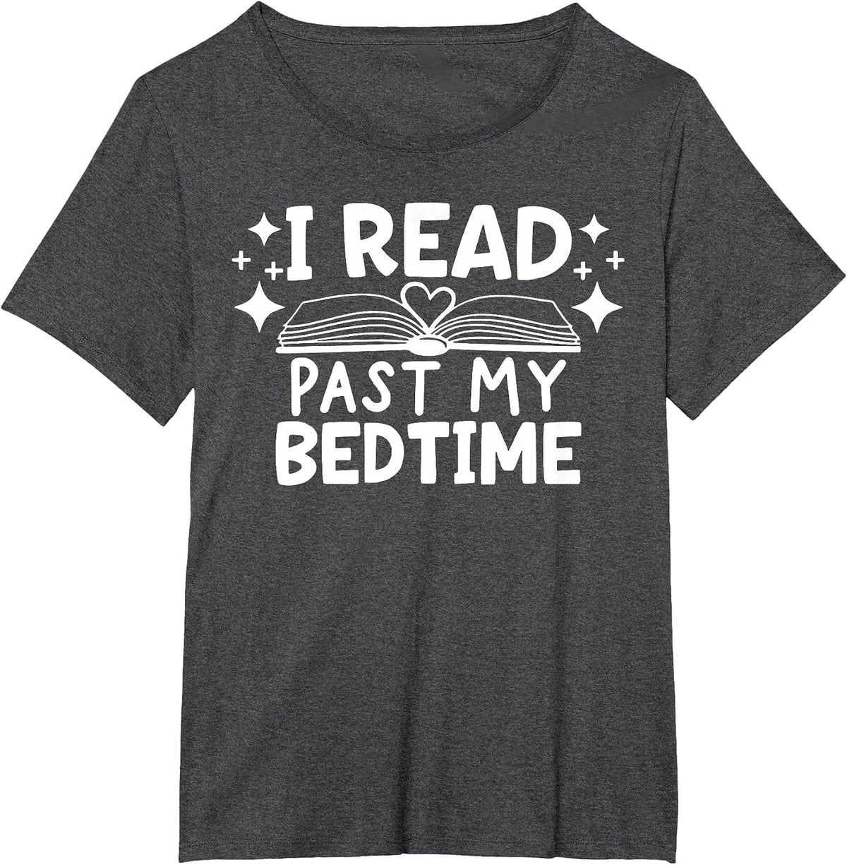 I Read Past My Bedtime T-Shirt - Dark Heather Grey